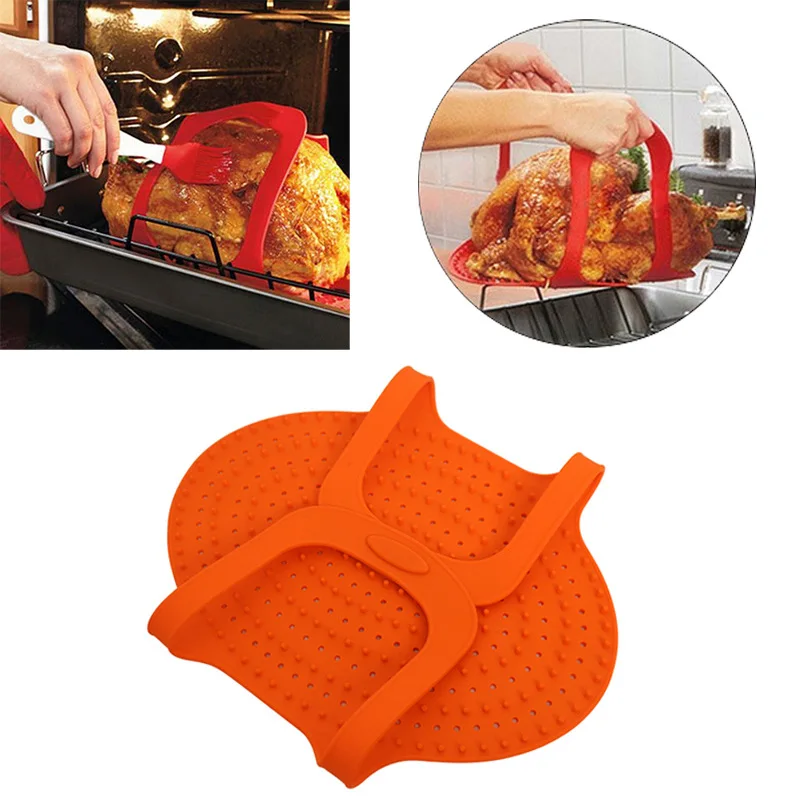 Baking high temperature resistant ovenable silicone roast Turkey roast mat Oven baking tray mat grease trap tray