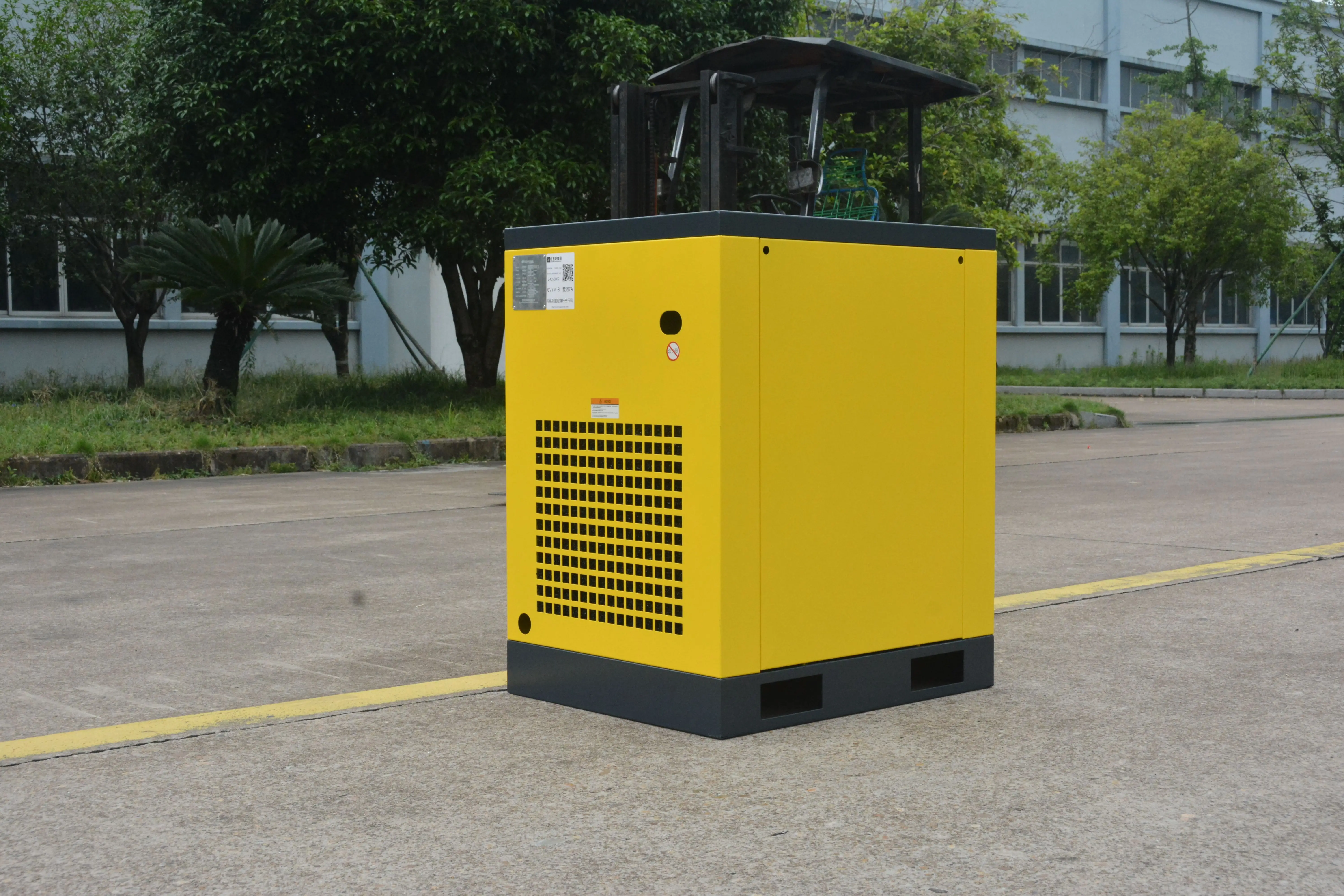 Small 10Hp 7.5Kw Silent Rotary Screw Air Compressor New AC Powered Lubricated Style