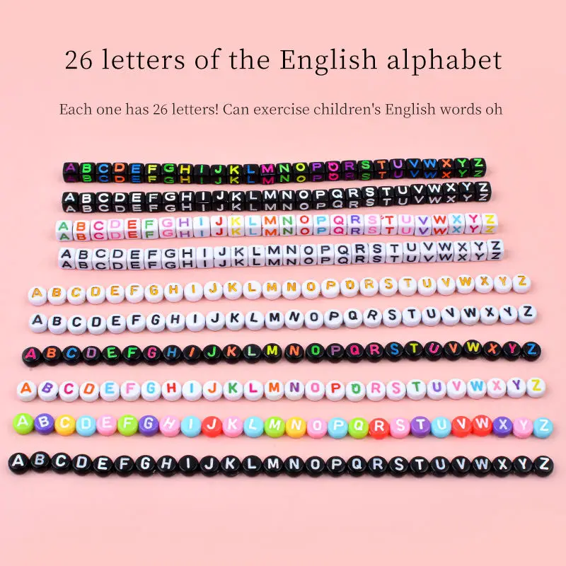 Wholesale Diy Mixed A to Z Letter Beads Jewelry Making Alphabet Letter Beads Set