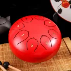 Drum Pan Drum Supply 6inches 8tones Red Steel Tongue Drum Hand Pan Tank Accept Free Printing And Dropship