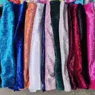 Velour 100% Polyester Fabric Cheap Weft Knit Velour 100% Polyester Plain Ice Crushed Velvet Fabric
