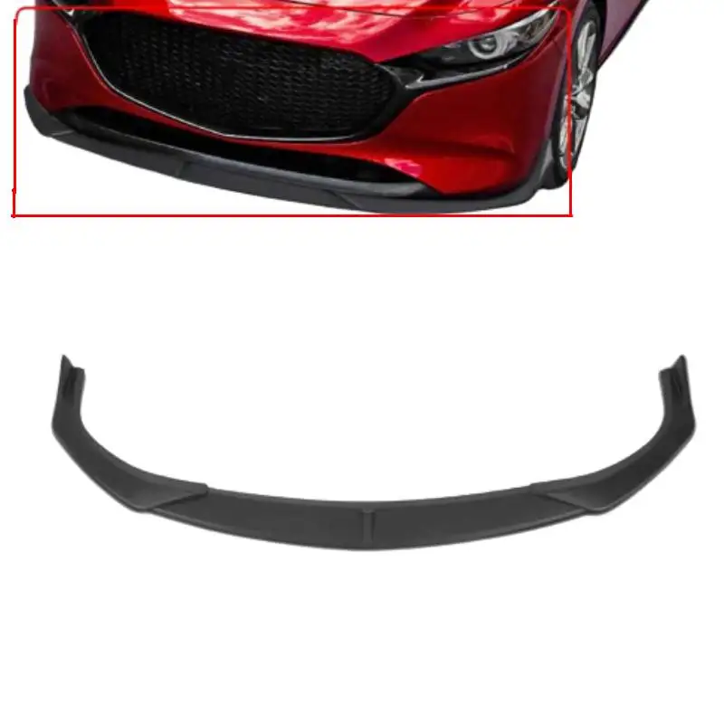 prodotto spoiler paraurti anteriore nero splitter per mazda 2019 2020 3 nero opaco o lucido spec d paraurti anteriore labbro-35