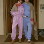 Hoodie Plain Hoodies BRANDED RETRO COUPLE HOODIE AND JOGGER SWEATPANTS SET SOLID PLAIN COMFY COTTON FOR WOMEN MEN