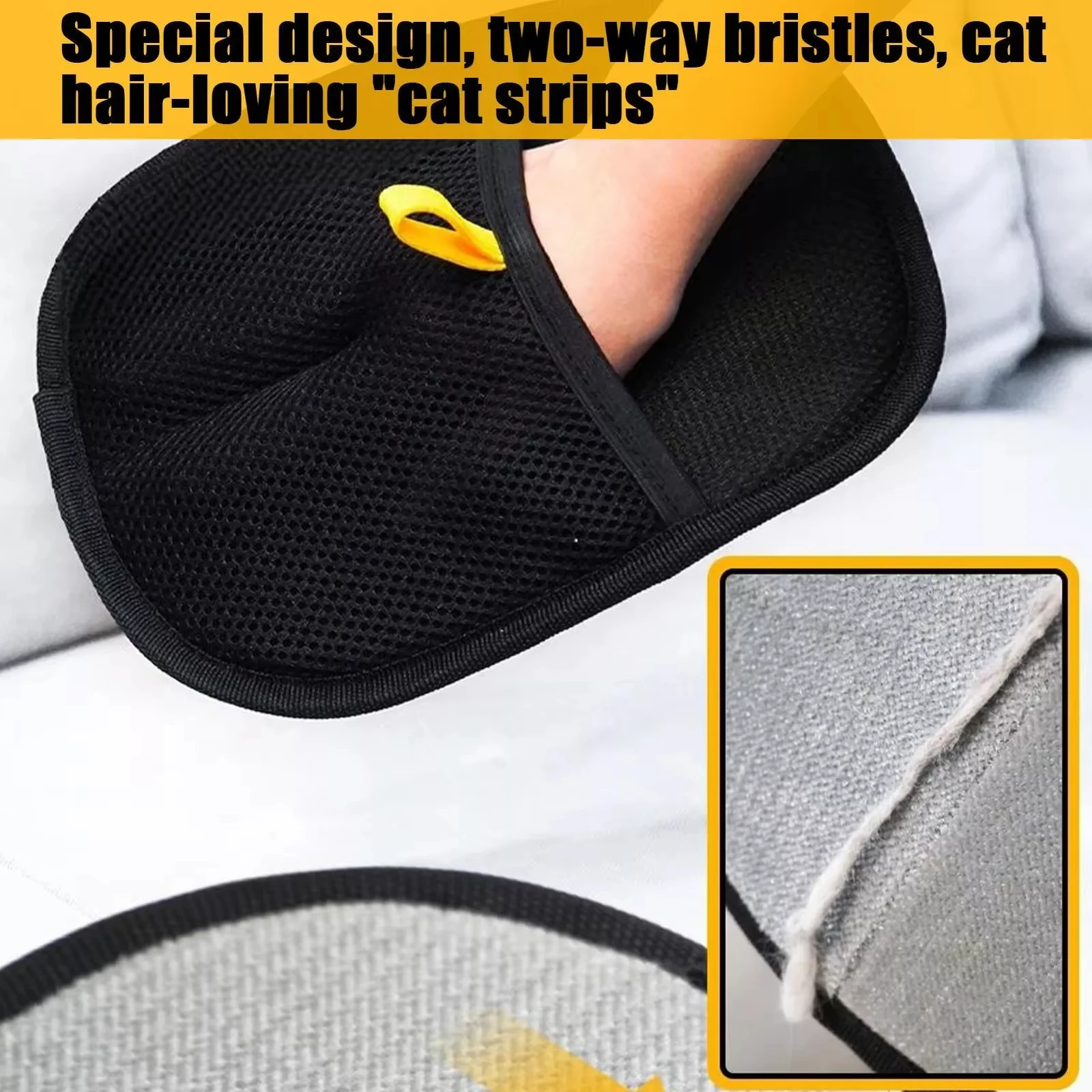 New High Quality Pet Hair Removal Gloves Double-Sided Pet Grooming Cleaning Gloves Pet Supplies details