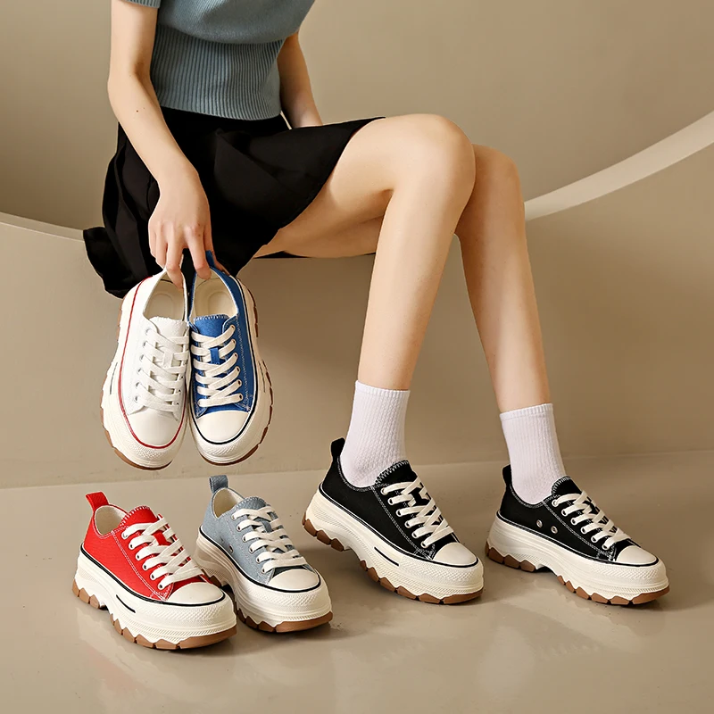 women vulcanized shoes high quality women sneakers fashion casual color shoes walking style rubber