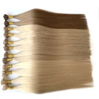 Hair Extensions Blond 613 Color 28 Inch Virgin Cuticle Aligned 100% Human Hair Flat Tip Hair Extensions For Fusion