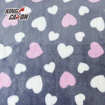 KINGCASON wholesale fabric suppliers soft two side brushed cutting flannel fleece fabric for home textile