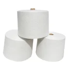 100 100% Polyester Spun Yarn 100 Polyester Raw White Ring Spun Yarn White