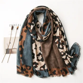 2022 New design leopard ready to ship scarf for women shawl WA220062