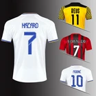 Real New Season 2021 2022 Yellow Number 7 Real Thail Quality Fan Jersey Football Kit Kylian Mbappe #25