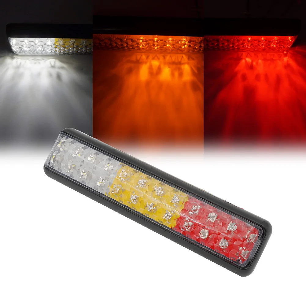 product 24led three color red yellow and white truck trailer bus tail light-35