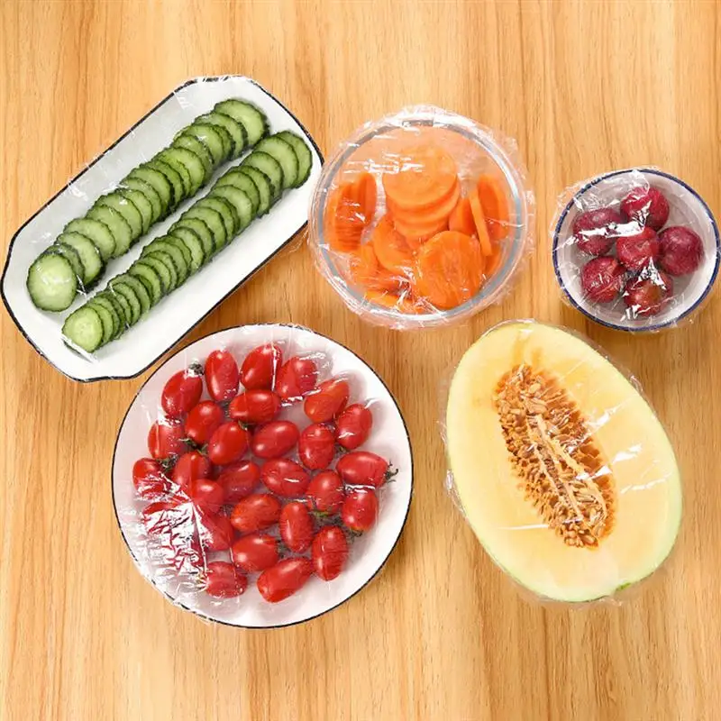 100PCS Reusable Durable Food Storage Covers for Bowls Elastic Plate Silicone Lid Covers Vacuum Bags For Kitchen Food Fresh Seal