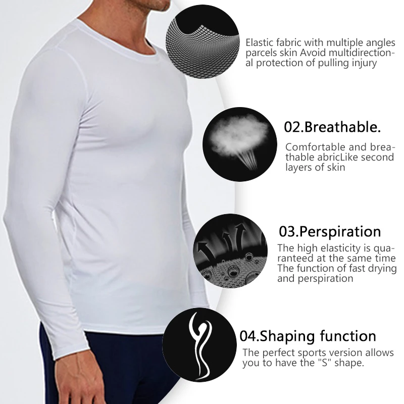 OEM Logo Quick Dry Running T Shirts Training Active Fitness Long Sleeves Breathable Sportswear Gym T Shirt For Men OEM Logo
