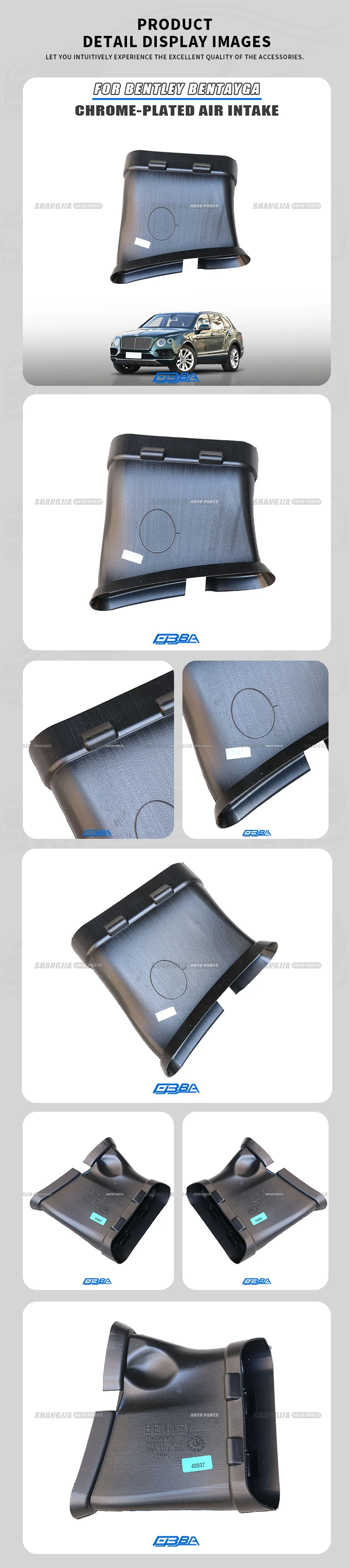 Wholesale Accessories Electroplated Car Exhaust Air Intake For Bentley Bentayga Air Intake supplier