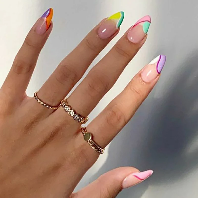 Ready To Use Classical Mix Colorful Artificial Nails Tips Women 3d Custom  Luxury Stiletto Long Lasting Press On Nails - Buy Fake Nails Price  Wholesale,Machine To Make Acrylic Nails,Press On Nails With