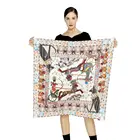 Square Scarf Square 2021 Custom Square Scarf Jane Satin 70*70 Cm Silk Hair Head Scarf Women Ethicon Soie Scarves Shawl