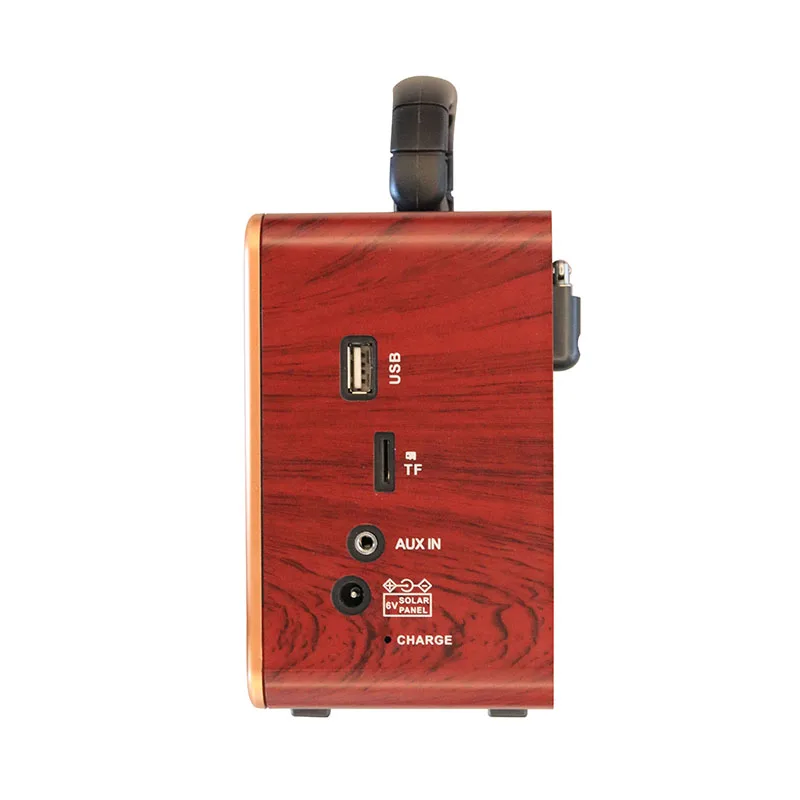 R-7199 Retro good quality multi bands  wooden style rechargeable radio with wireless link, usb mp3  player solar  and lamp slot