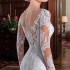 Bridal 2020 Factory Price Bridal Wedding Dress Wedding Grown Exquisite Illusive Full Sleeve Mermaid Wedding Dress