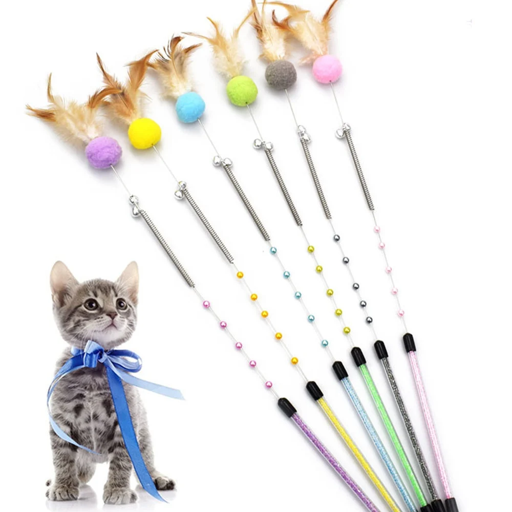 wire cat toy wand in 6 colours
