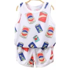 Boys' 3-8-year-old Boys' Summer Breathable Quick Drying Suspender Shirt