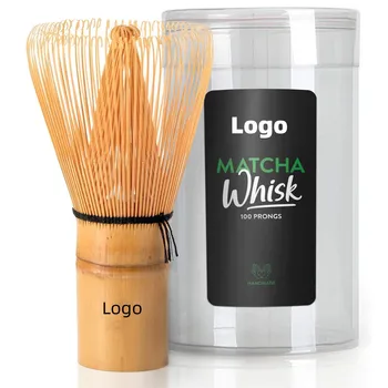 Wholesale lowest price matcha eco chasen long bamboo matcha whisk set with custom logo travel bamboo packaging engrave