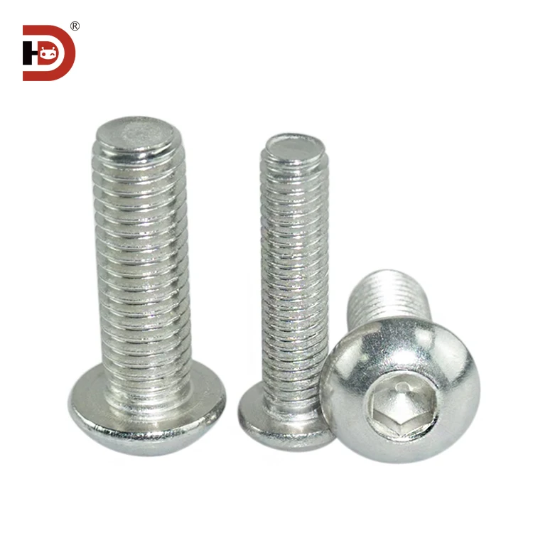 Aluminum Profile Fastening Accessories, Stainless Steel Half Round Head Hexagon Socket Bolt M5M6M8 Bolt M5-M6-M8 Screw factory