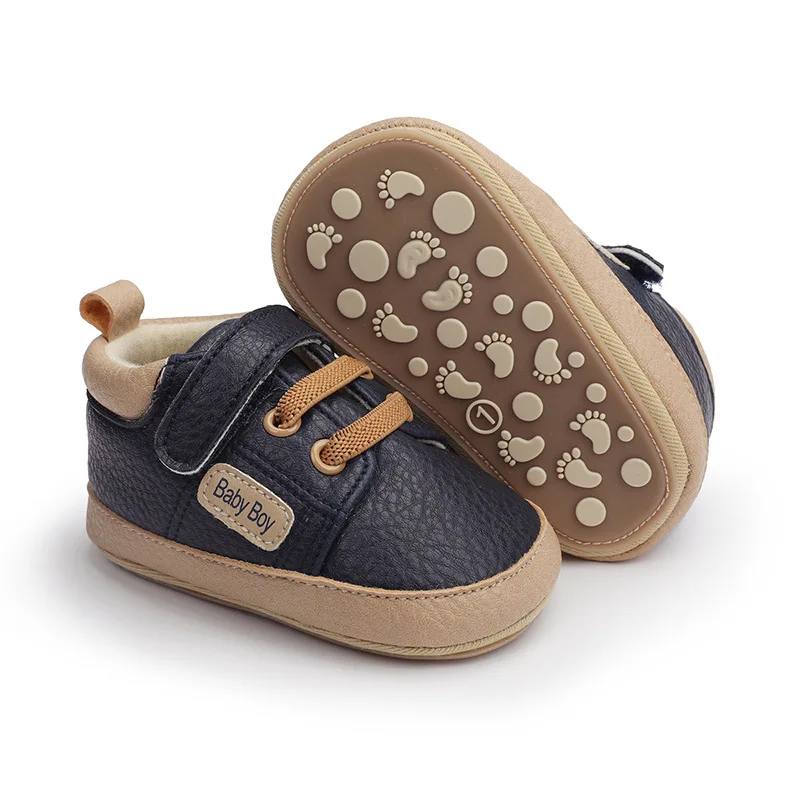 202 Hot Selling High Quality Soft TPR Anti-slip Outsole Babies Toddler Boy Shoes Prewalker Shoes for Boys supplier