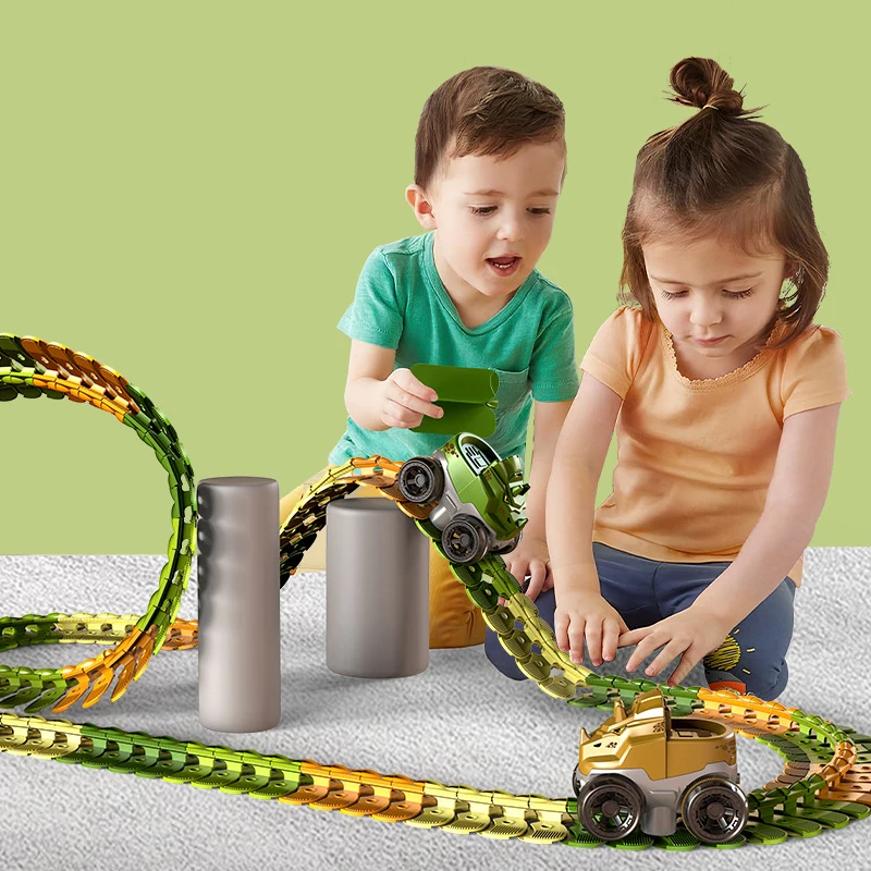 Soli Custom Amazon Hot Construction Race Tracks with Electric Engineering Car Kids Track Play Set Electric Track Toys For Boys