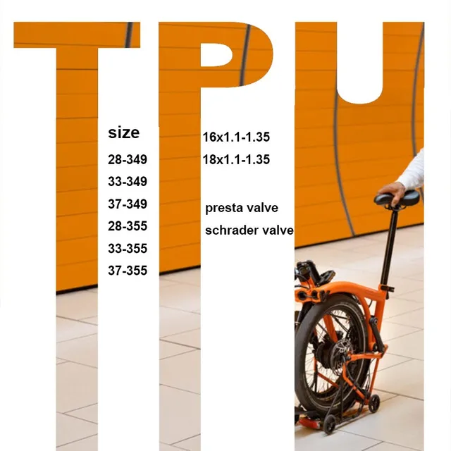 Ultra-light 16/18 Inch TPU Inner Tube Folding Bike 28-349 37-355 Bicycle Inner Tube for BMP