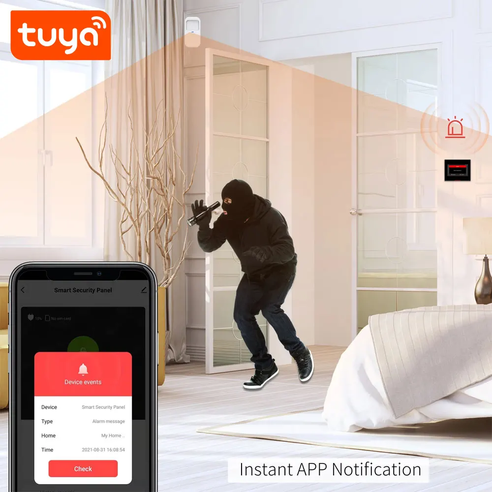 Tuya Wireless Touch Gsm Wifi Home Security Smart Alarm System Kit