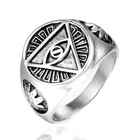 Turkish Jewelry 2021 Wholesale Punk Turkish Eyes Ring Men Luxury Chunky Gold Silver Rings Jewelry