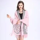 New Fashion Scarf 2020 New Hot Sale Women Classic Peony Fashion Shawl Scarf Jacquard Shawl With Sleeves