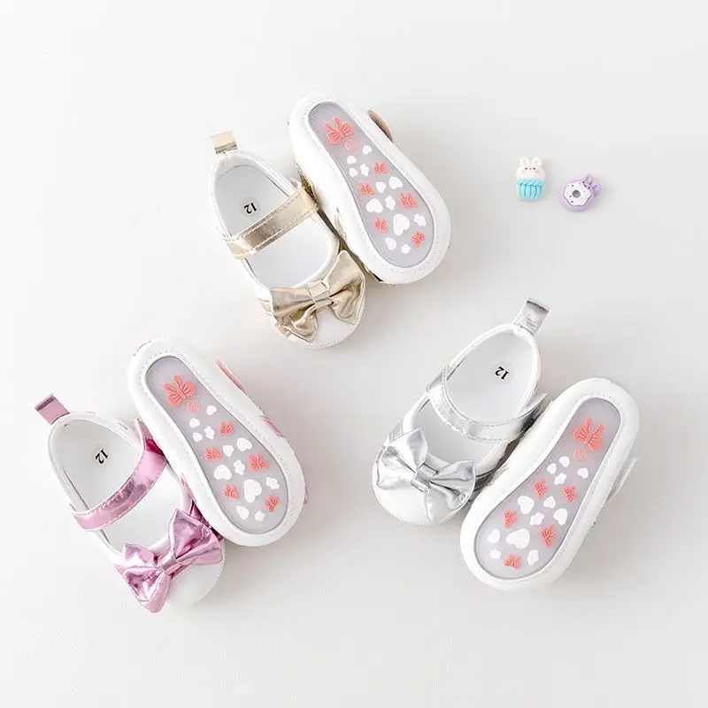 40 Designs High Quality Soft PU Material Baby Girl Princess Shoes Anti-Slip TPR Outsole Flat Mary Jane Style for Summer Parties factory