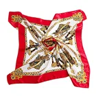Custom Scarf Printed Scarf BSCI Factory Custom Silk Scarf Square Print Shawl For Women