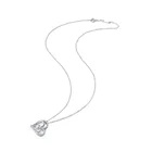 Hainon Mom Necklace Unique 925 Silver Plated Jewelry New Design White Zircon Fashion Necklaces