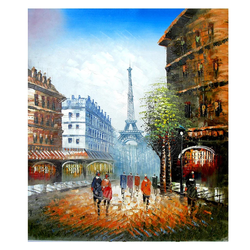 Canvas Wall Art Paris Street Eiffel Tower Oil Painting Zq-52 - Buy Dancing Woman 5 Panel Oil Painting,Easy Oil Painting Pictures,Abstract Boat Oil Painting on Alibaba.com