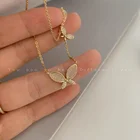 Necklace Butterfly Mother-of-pearl Female Summer Light Luxury Niche Design High Sense Clavicle Chain Necklace