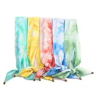 Tie Scarf Tie Dye Headband Amazon New Arrival Custom Cheap Bow Spandex Tie Dye Head Scarf DIY Headband