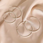Silver Hoop Earrings 925 Hyacinth 40mm 50mm Silver Hoop Earrings 925 Silver Needle