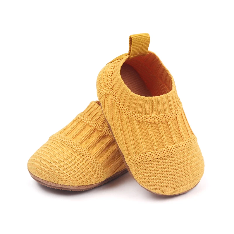 Baby Boys' Walking Shoes Breathable Soft Soles 0-1 Year Old Baby Girls Spring and Summer Non-slip Flying Knitting Shoes manufacture