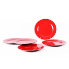 Red Melamine Sman 03110 Black And Red Two-Tone Round Plate11" Diameter Melamine Black/Red Color Pack Of 48