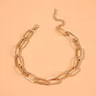 Necklace Necklaces 2021 Punk Metal Rectangle Long Link Choker Rectangle Link Chain Necklace