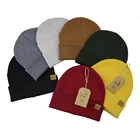 Warm Dropshipping Products 2021 Custom Logo Merino Woolen Cable Knit Beanie Hat Winter Warm Toque With Private Label
