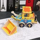 Educational Wooden Puzzles Puzzle Toys Educational 3D Wooden Puzzles Car Models DIY Engineering Vehicle Puzzle Toys