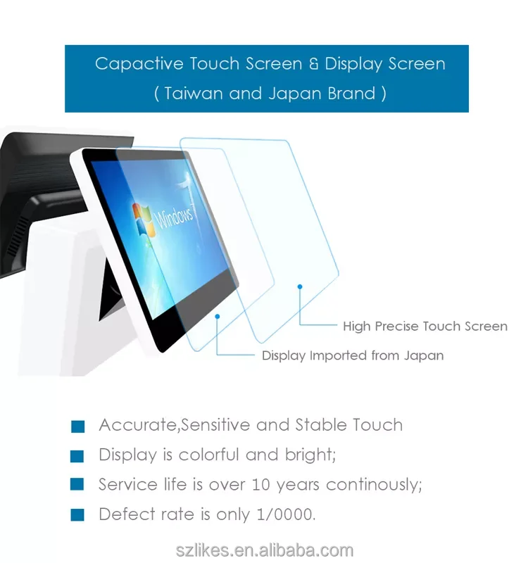 Lks Pos Single Or Dual Displays Inch All In Touch Screen Pos