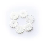Bead Wholesale Flower Shape Custom Seashell Snow Mother Of Pearl 15mm White Lip Carved Shell Bead Loose