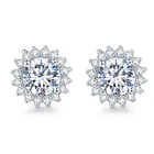 Diamond Studs Set Studs Set Pure Silver 1Ct Moissanite Diamond Earstuds 2Ct 925 Sterling Silver Studs Set