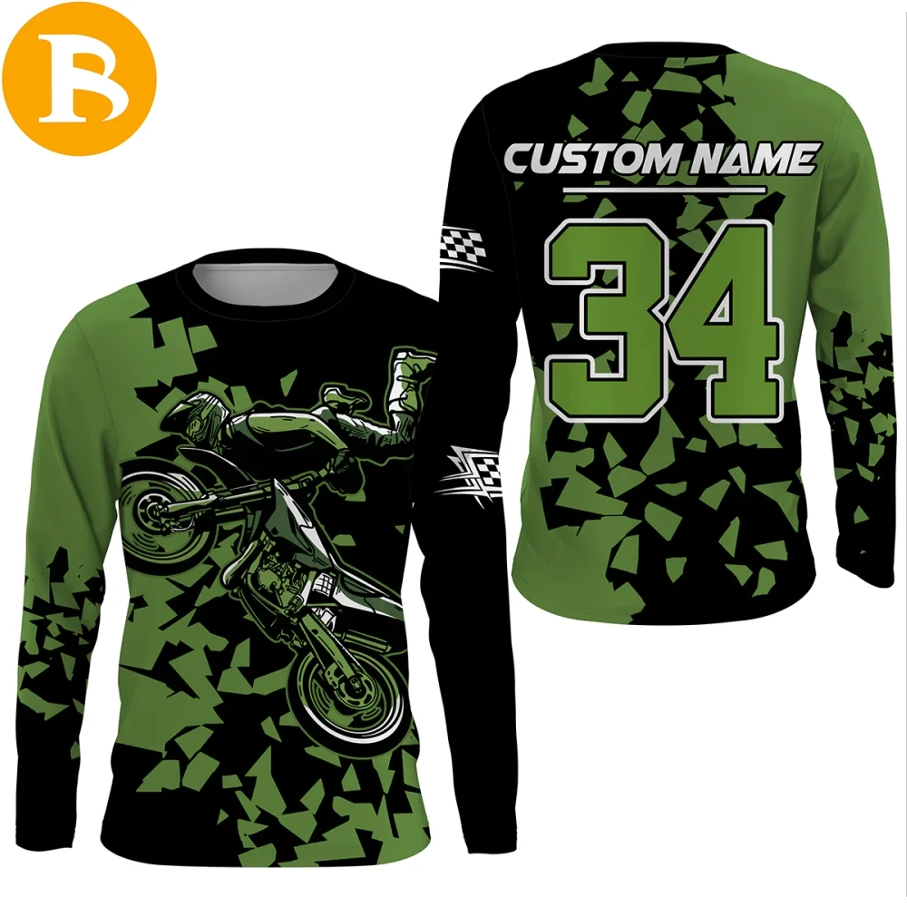 Women Mx Jersey Breathable Motocross Shirts MTB Road Wear Bike Gym Sports Sportswear 100% Polyester for Women Adults