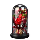 2021 Retail PE Lifelike Rose Flowers LED Valentine Gifts Rose Valentines Day Gift