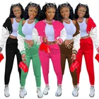 Clothing Hot Sale Fall Custom 2 Piece Pants Set Women Clothing Outfits Baseball Uniform Causal 2 Piece Set